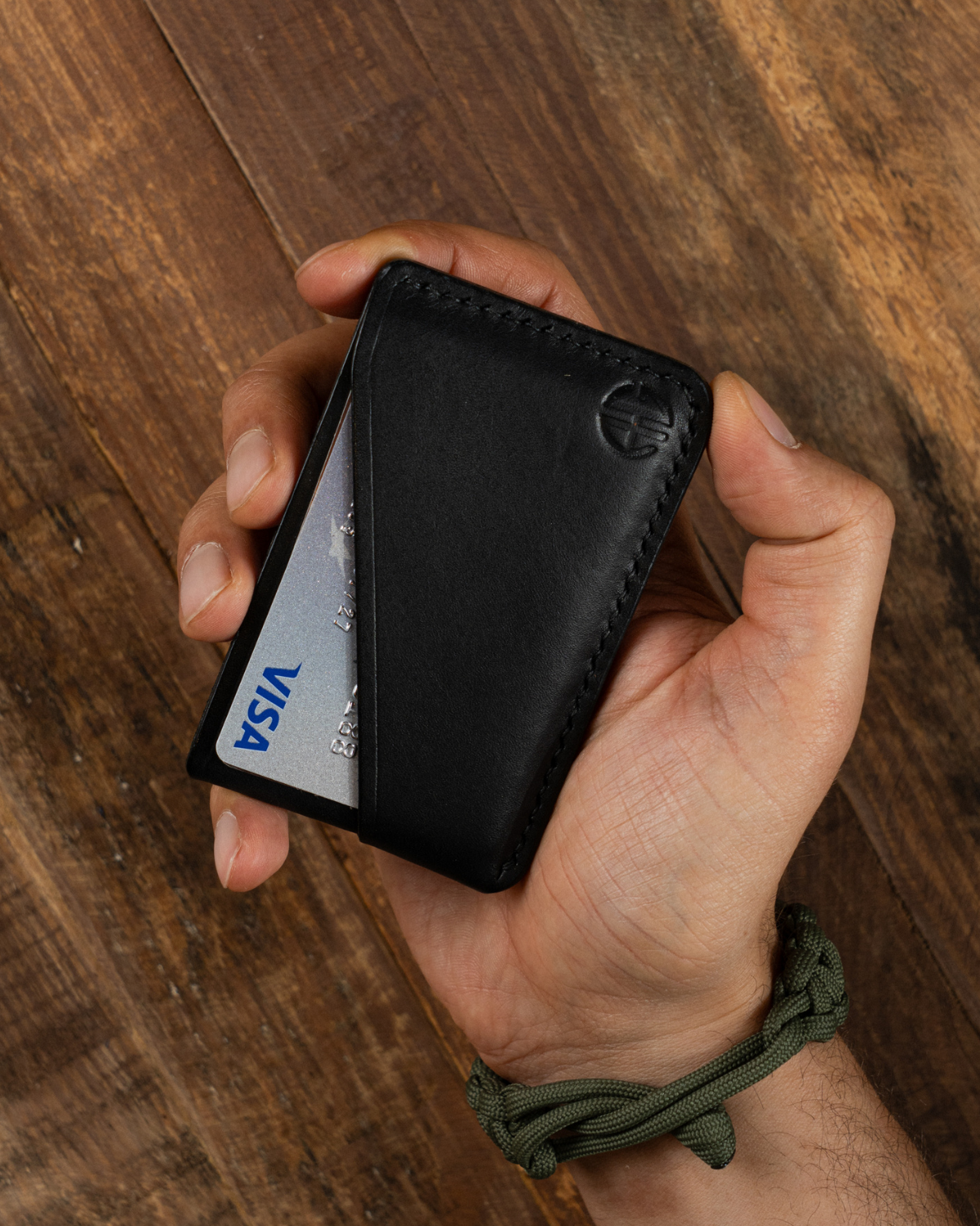 Bitkisel Tabaklanmış Deri Kartlık - Hyena Signature