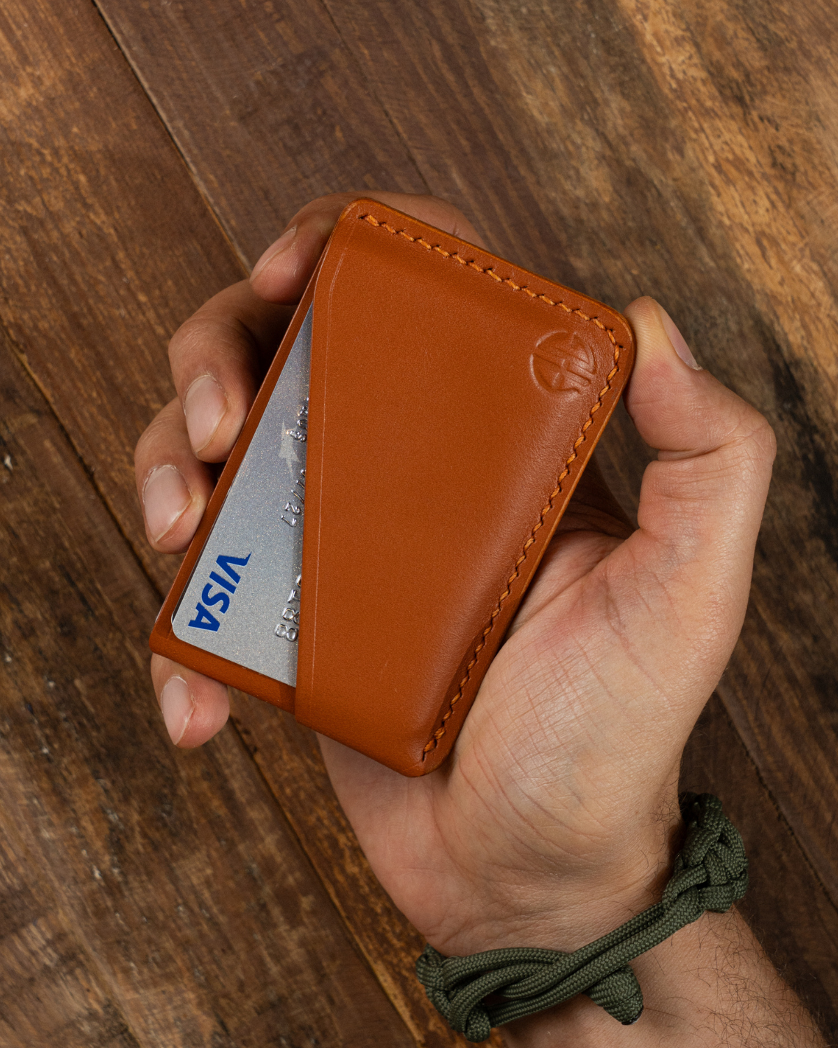 Bitkisel Tabaklanmış Deri Kartlık - Hyena Signature